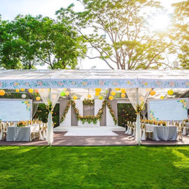 خيمة حفل زفاف خيمة شفافة مع موصل قناة الصلب المجلفن