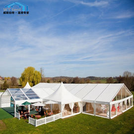 خيمة الزفاف الأبيض الكبير سبائك الألومنيوم الإطار مأوى المعرض التجاري استخدام