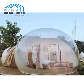 6M في الهواء الطلق نفخ الجيوديسية قبة خيمة غطاء شفاف PVC 80 - 100km / H Windload